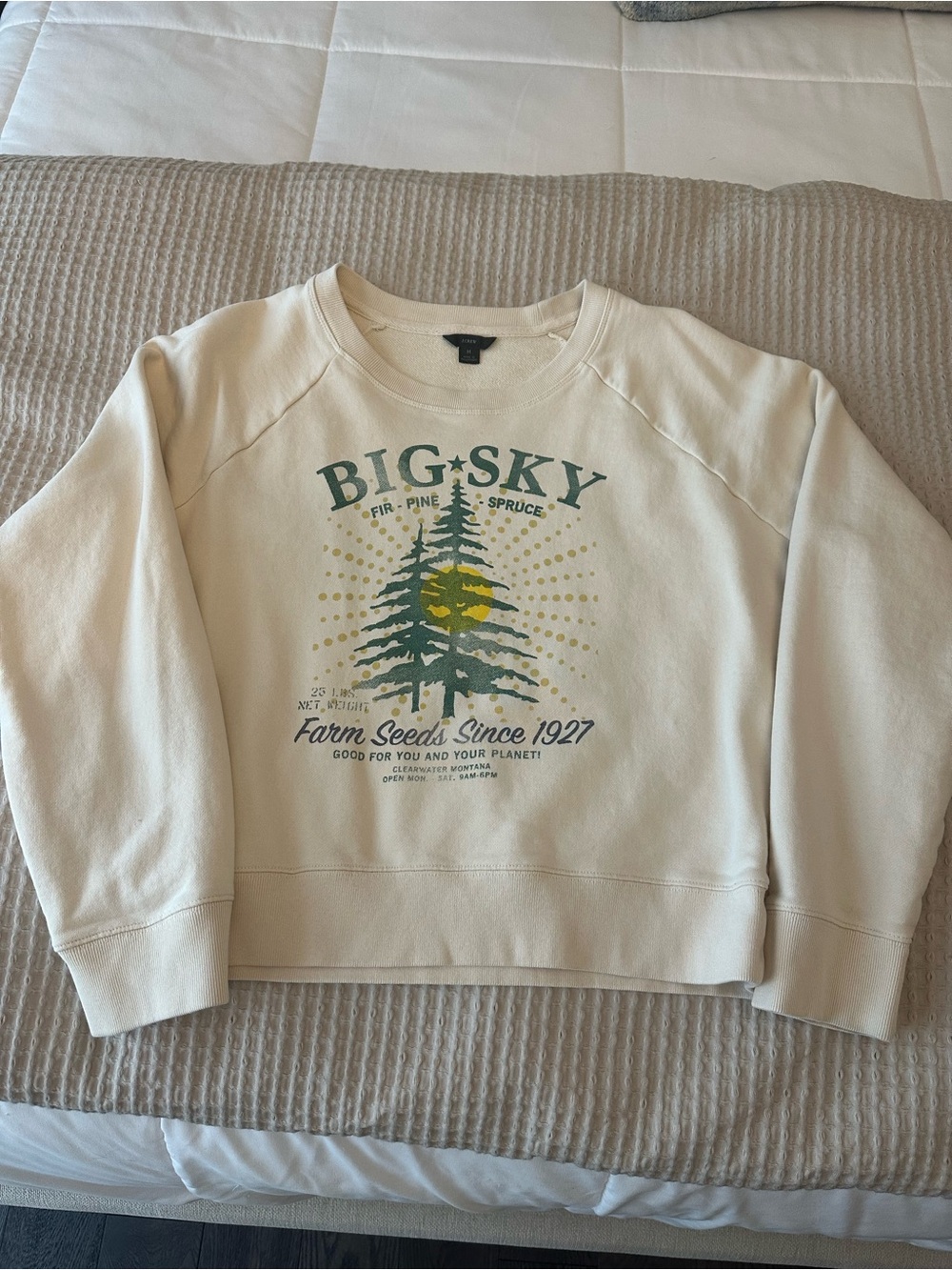 J. Crew Cream 'Big Sky' Graphic Crewneck Sweatshirt